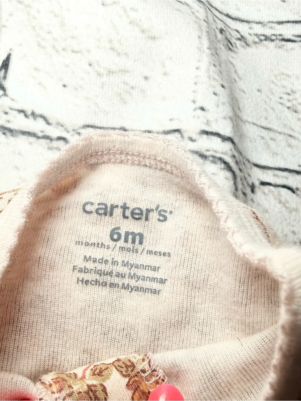 Carters. Footie onsie. Size 6mo